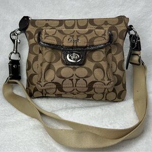 Coach Brown and Tan Crossbody Bag